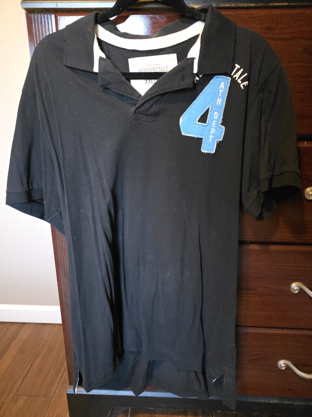 Aeropostale Men’s Navy Polo with Blue '4' Patch sz 2xl